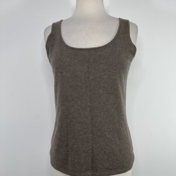 NWT Neiman Marcus 100% Cashmere 3pc Set: Cardigan/Top/Pant Size M/L Light Brown - Picture 10 of 16